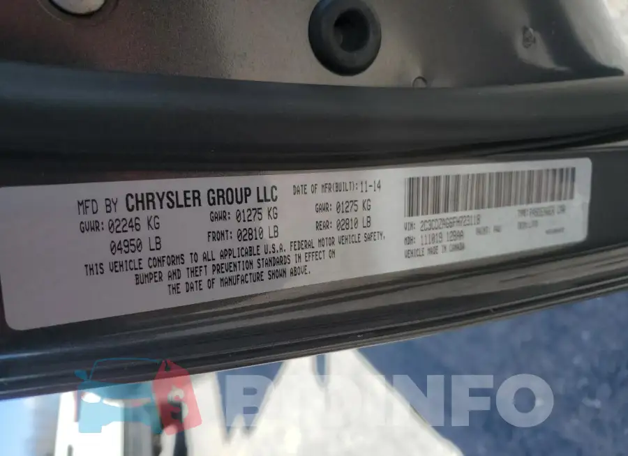2C3CDZAG6FH723118 Photo# 12