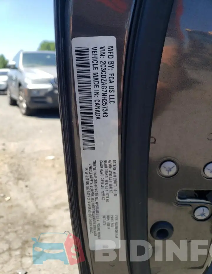 2C3CDZAG7NH257343 Photo# 12