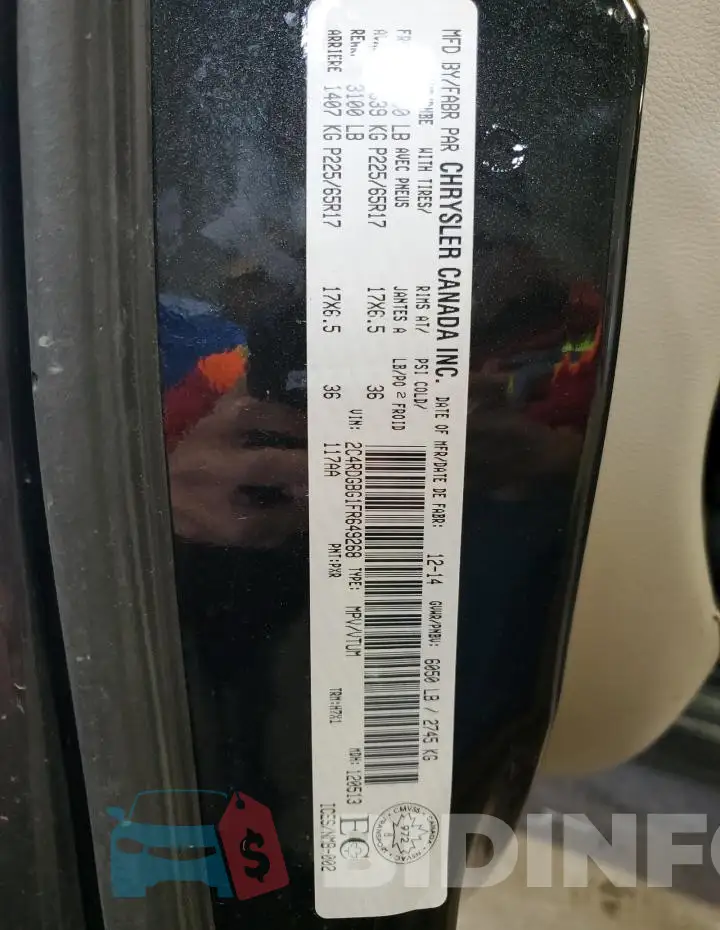 2C4RDGBG1FR649268 Photo# 14