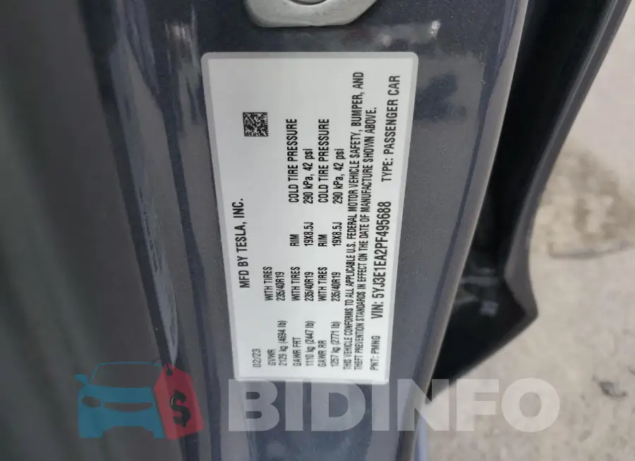5YJ3E1EA2PF495688 Photo# 12