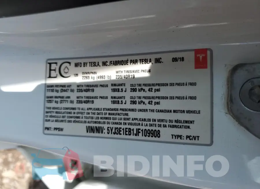 5YJ3E1EB1JF109908 Photo# 12