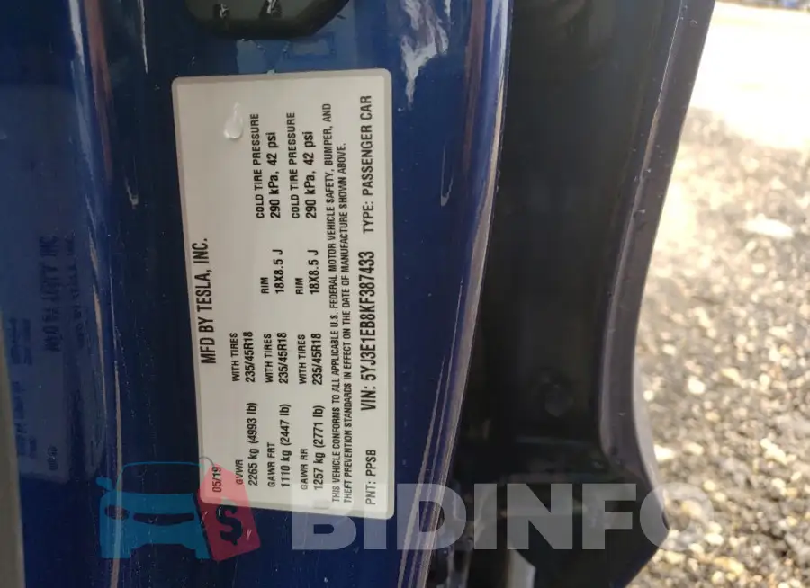 5YJ3E1EB8KF387433 Photo# 13