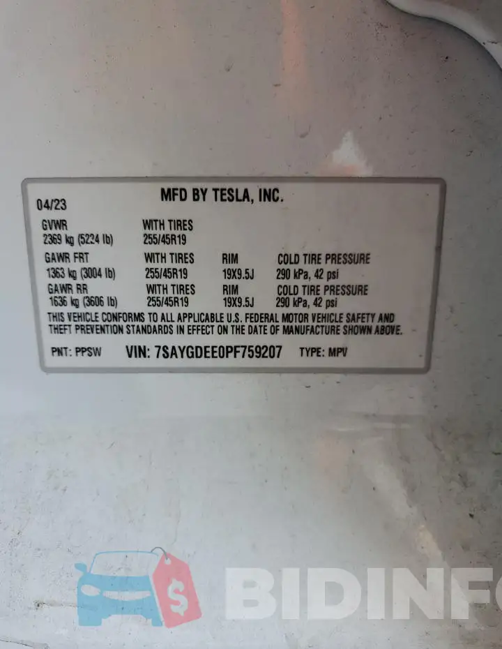 7SAYGDEE0PF759207 Photo# 12