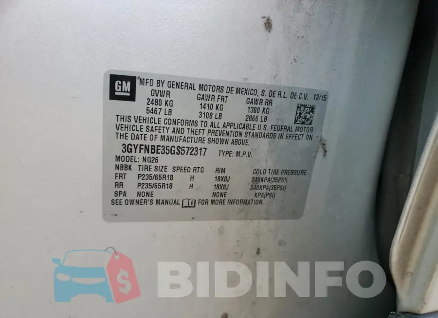 3GYFNBE35GS572317 Photo# 14