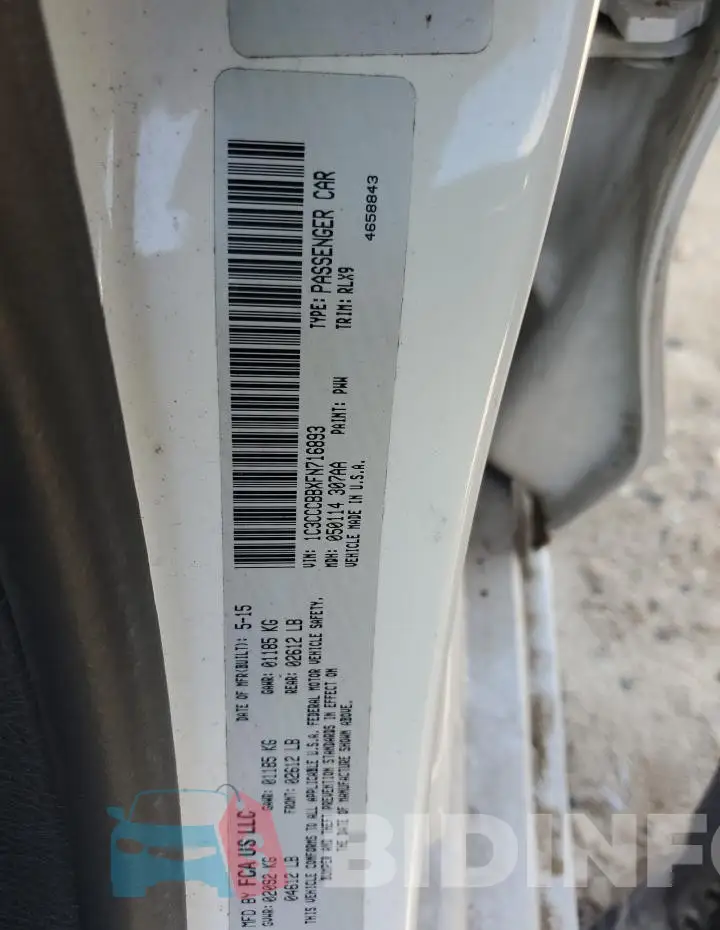 1C3CCCBBXFN716893 Photo# 12