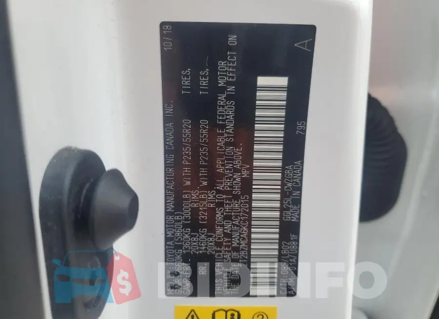 2T2BZMCA6KC172015 Photo# 13