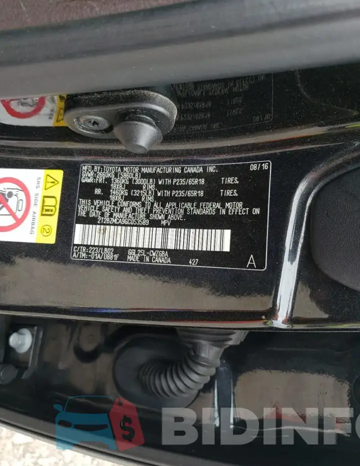 2T2BZMCA9GC053589 Photo# 14