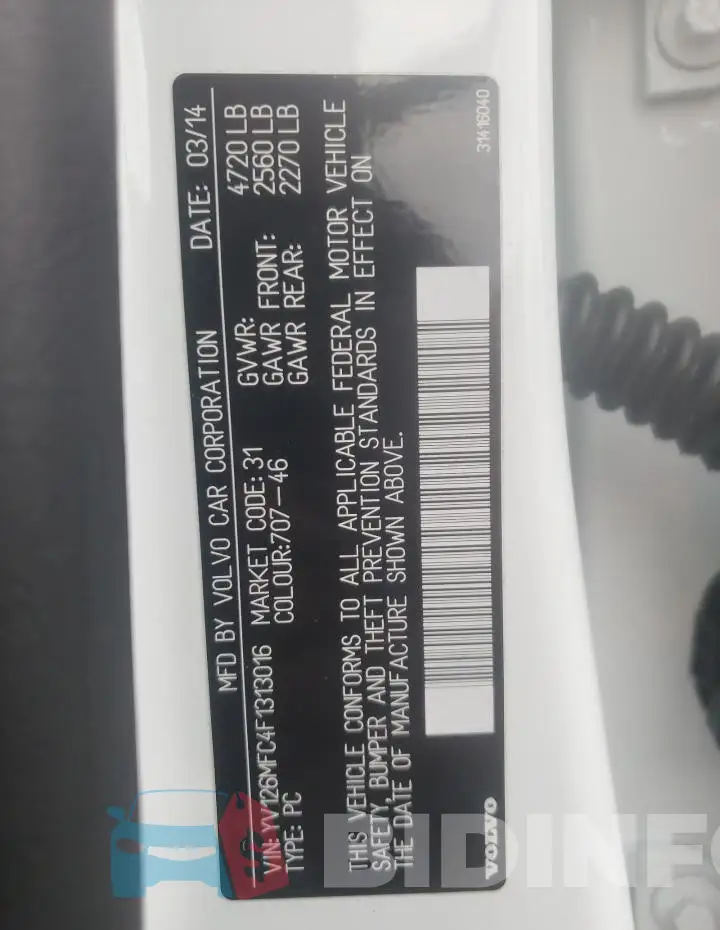 YV126MFC4F1313016 Photo# 13