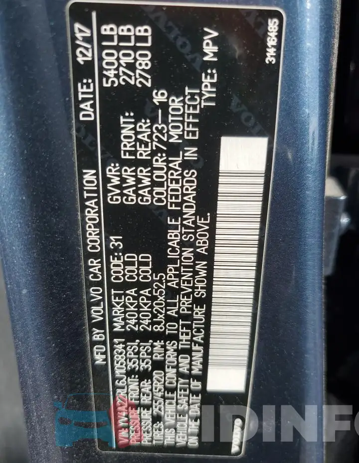 YV4A22RL6J1058341 Photo# 13
