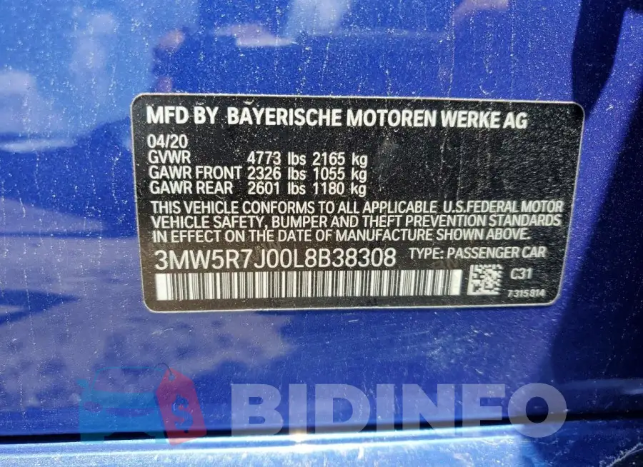 3MW5R7J00L8B38308 Photo# 12