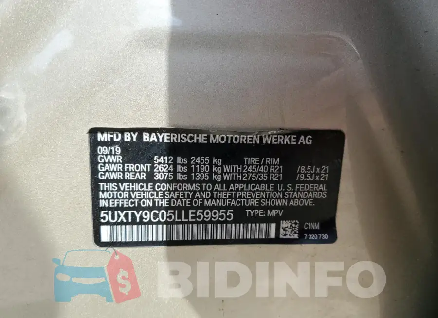 5UXTY9C05LLE59955 Photo# 13