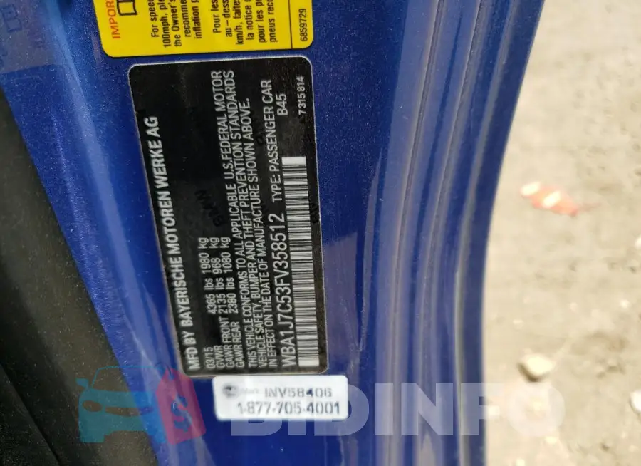 WBA1J7C53FV358512 Photo# 12