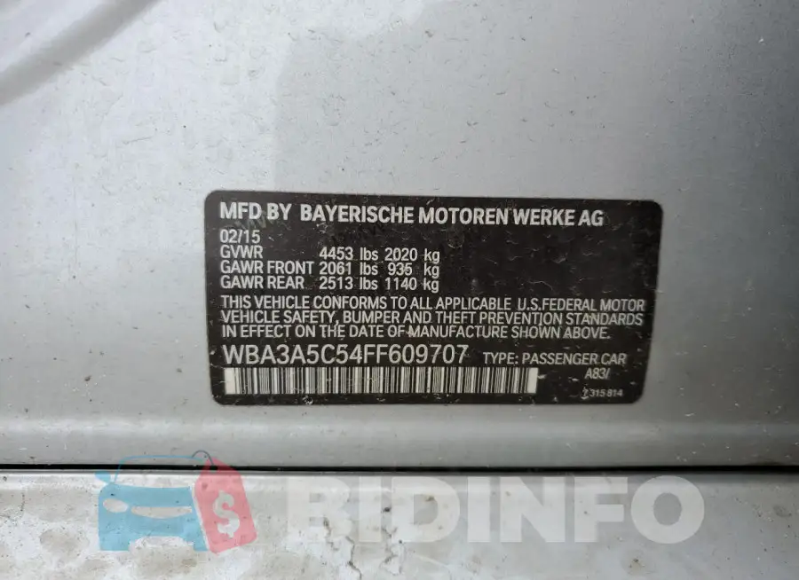 WBA3A5C54FF609707 Photo# 12