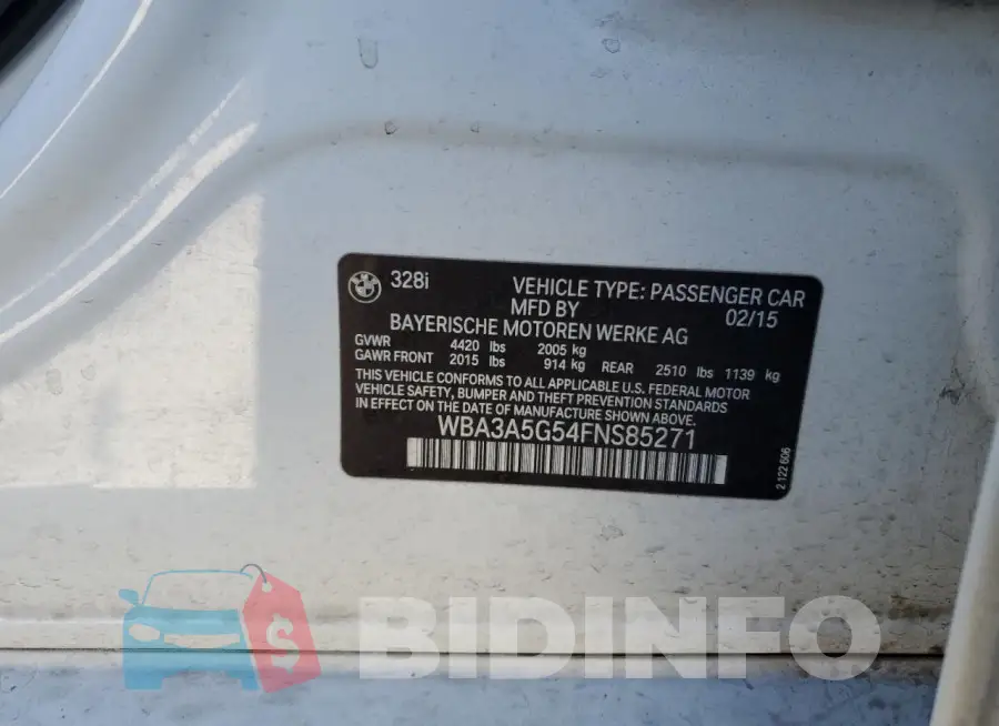 WBA3A5G54FNS85271 Photo# 12