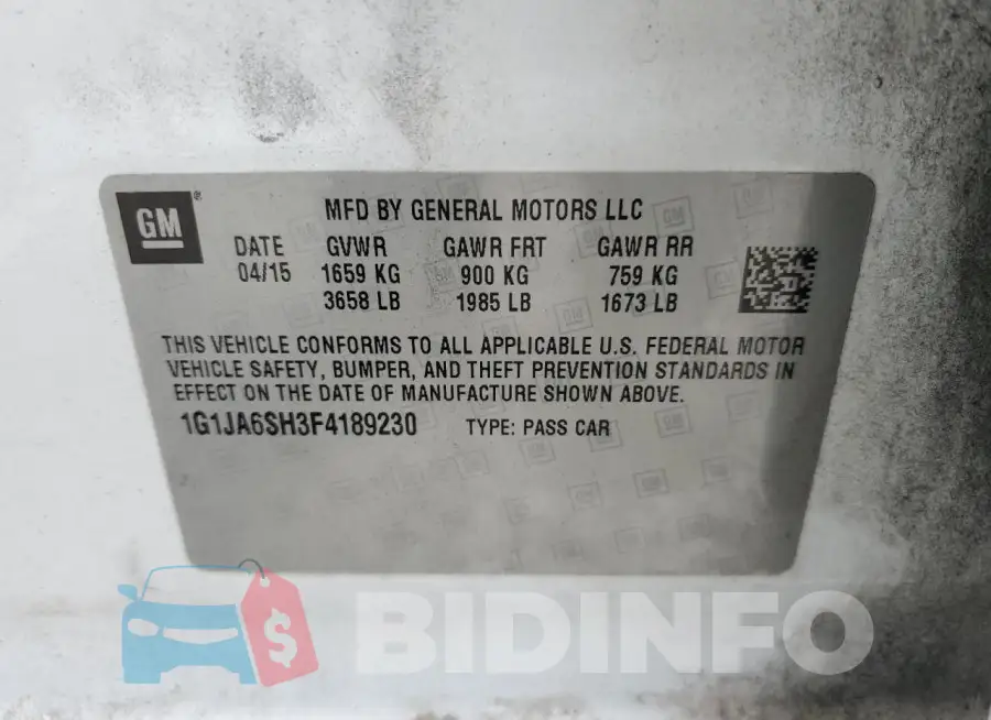 1G1JA6SH3F4189230 Photo# 12