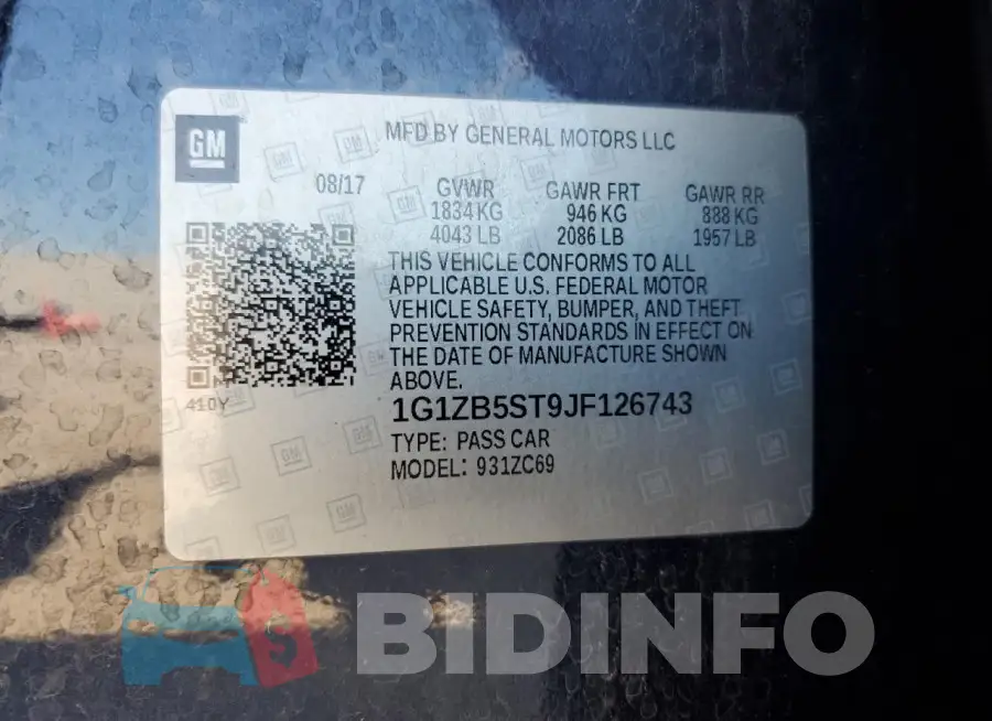 1G1ZB5ST9JF126743 Photo# 12