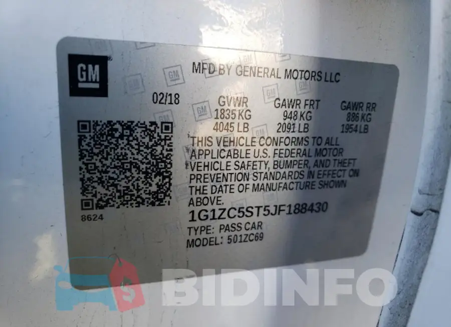 1G1ZC5ST5JF188430 Photo# 13