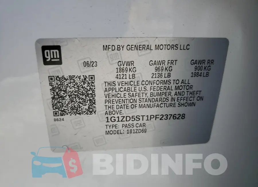 1G1ZD5ST1PF237628 Photo# 13