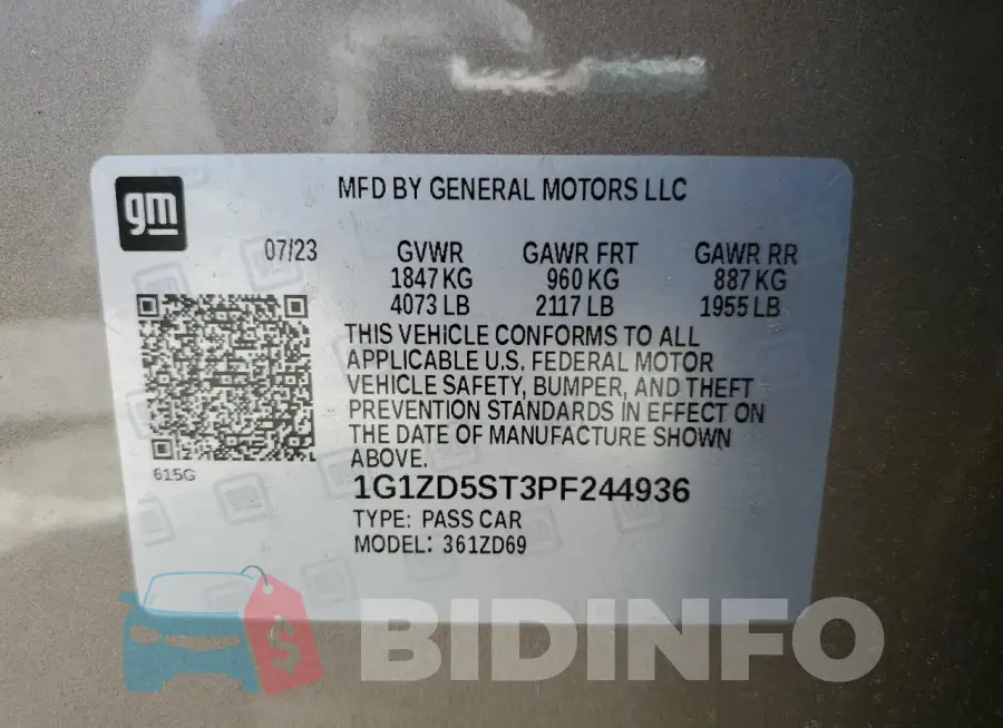 1G1ZD5ST3PF244936 Photo# 12