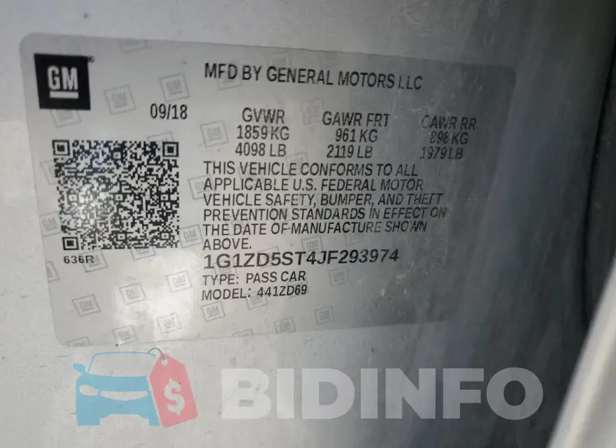 1G1ZD5ST4JF293974 Photo# 12