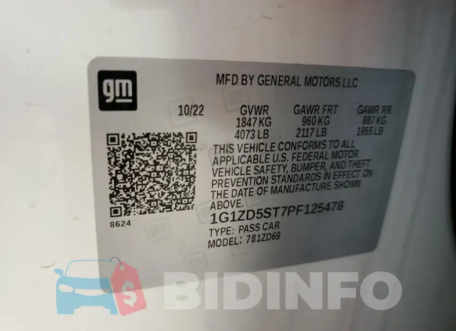 1G1ZD5ST7PF125478 Photo# 12