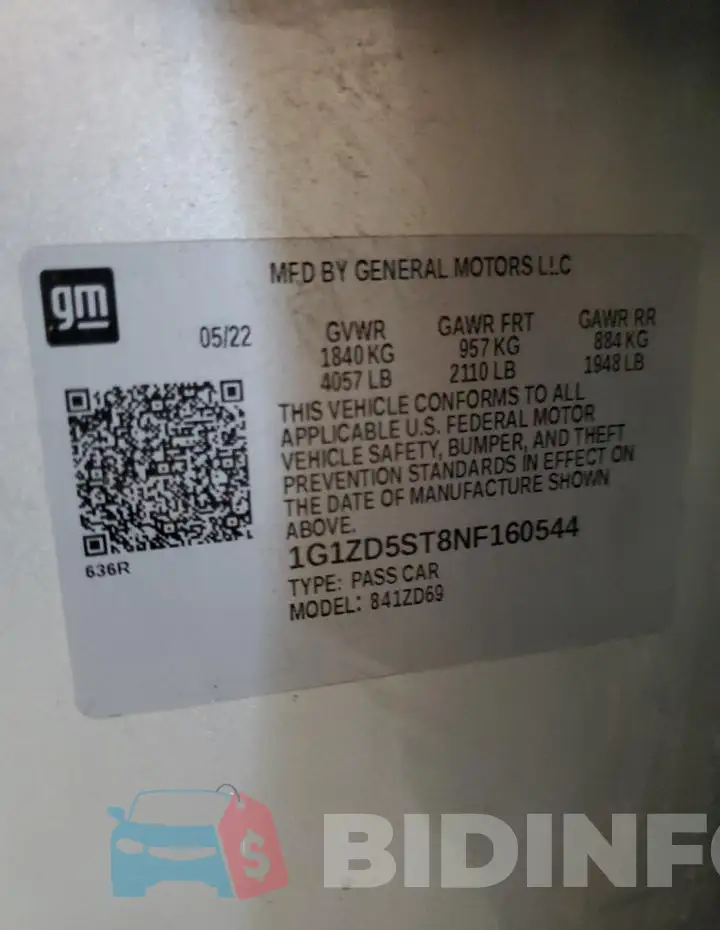1G1ZD5ST8NF160544 Photo# 13
