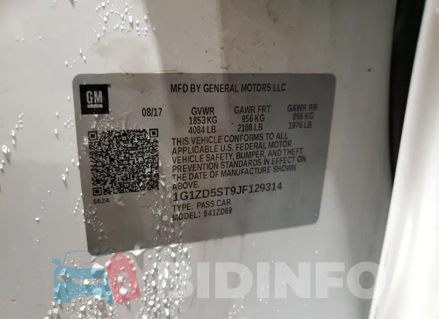 1G1ZD5ST9JF129314 Photo# 12