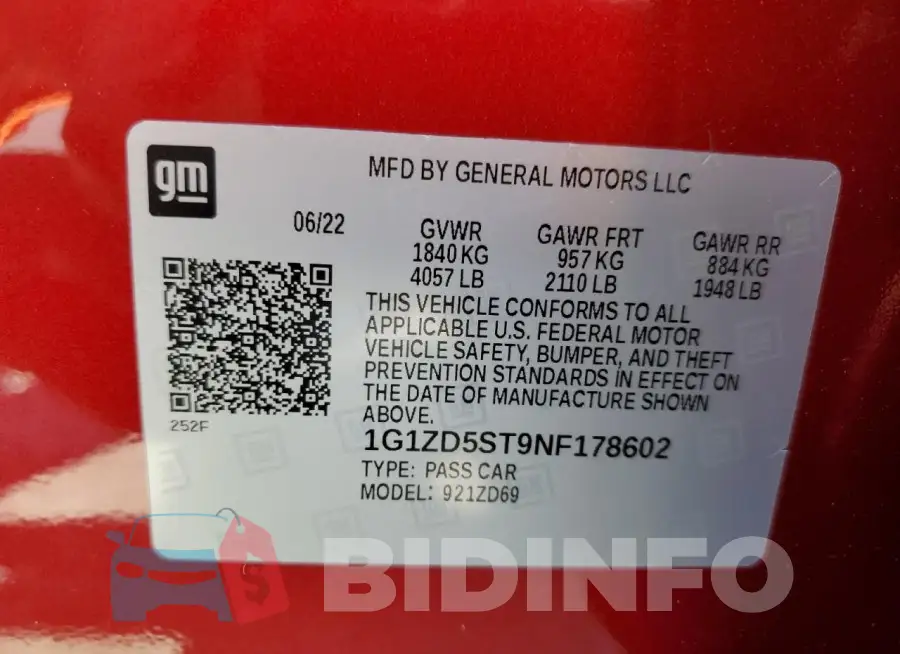 1G1ZD5ST9NF178602 Photo# 12
