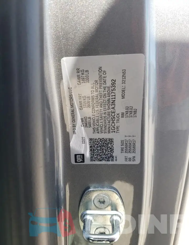 1GCHSCEA3N1175392 Photo# 13