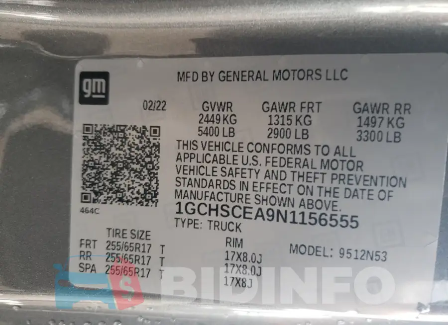 1GCHSCEA9N1156555 Photo# 13