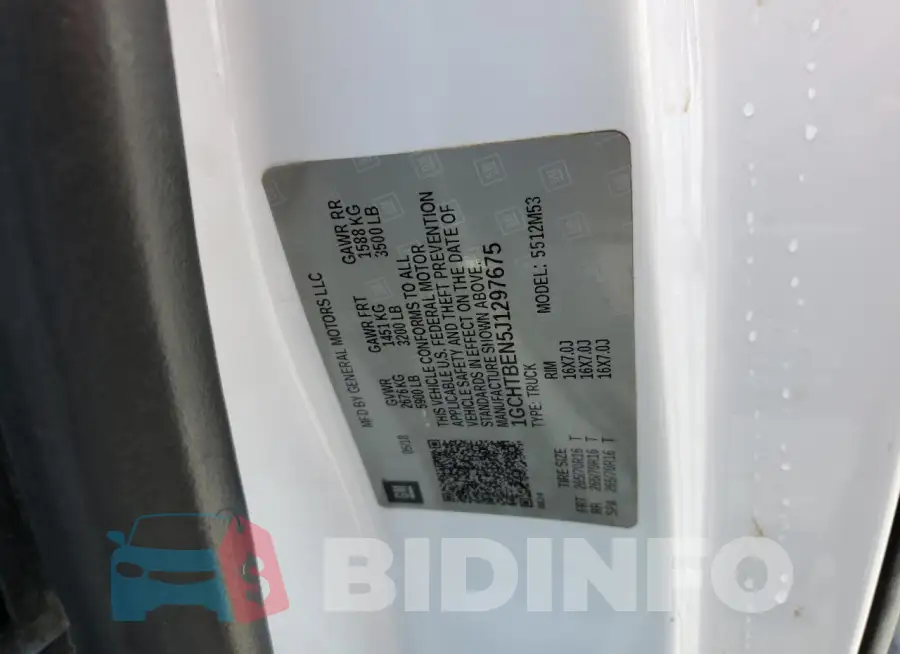 1GCHTBEN5J1297675 Photo# 12