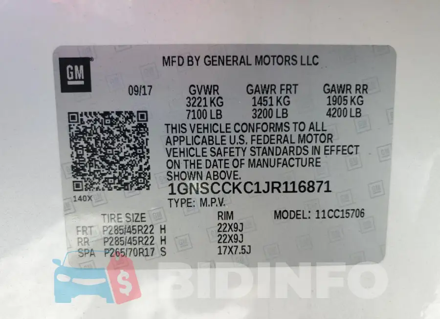 1GNSCCKC1JR116871 Photo# 13