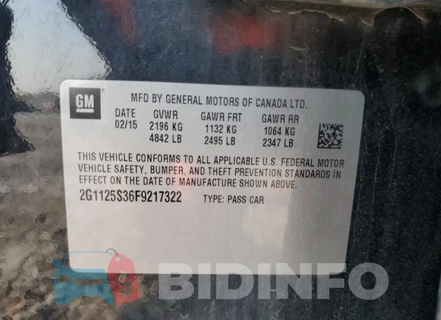 2G1125S36F9217322 Photo# 12