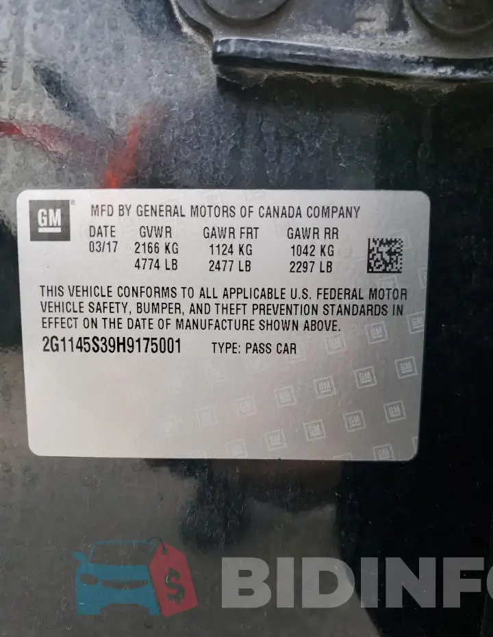 2G1145S39H9175001 Photo# 12