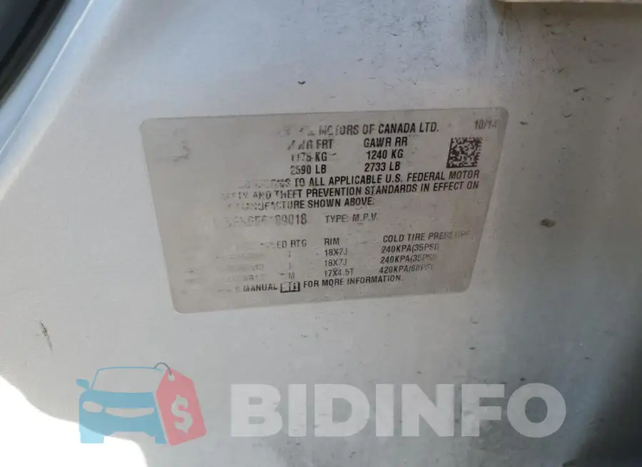 2GNALBEK6F6189018 Photo# 12