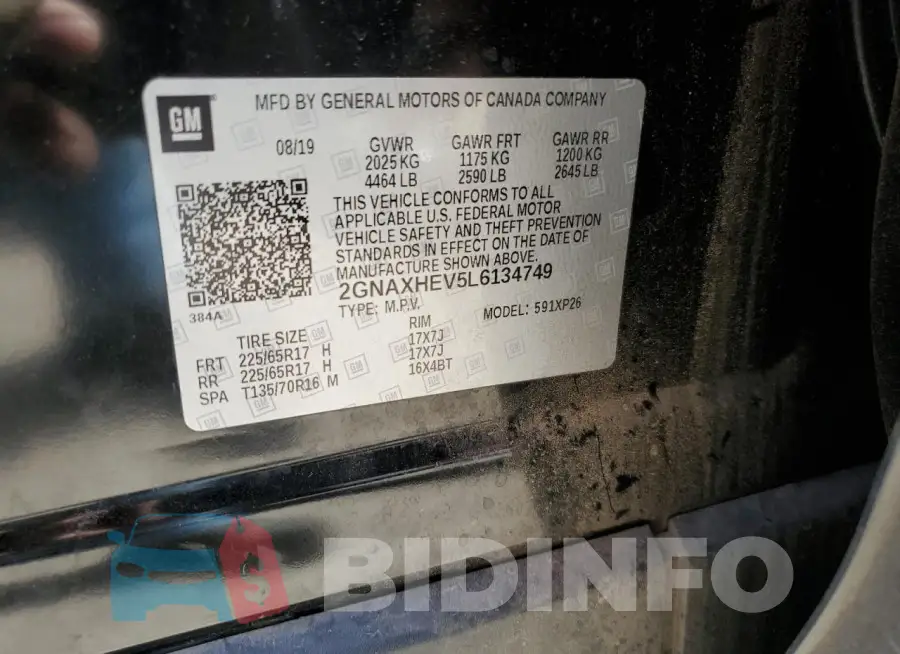2GNAXHEV5L6134749 Photo# 12