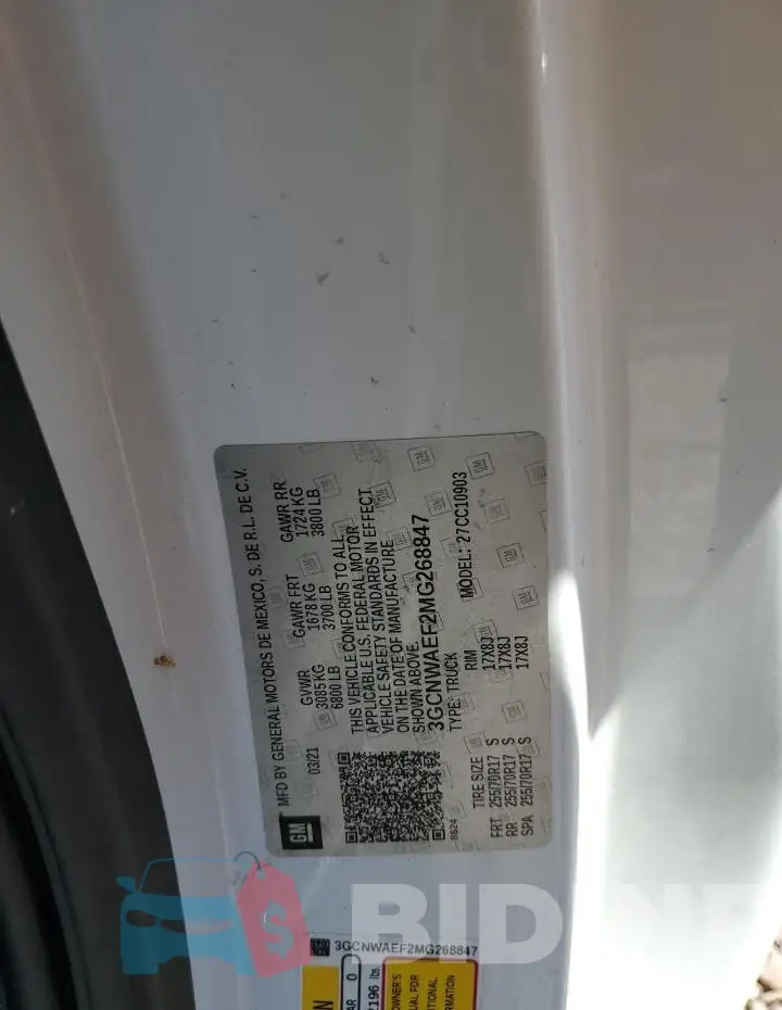 3GCNWAEF2MG268847 Photo# 12