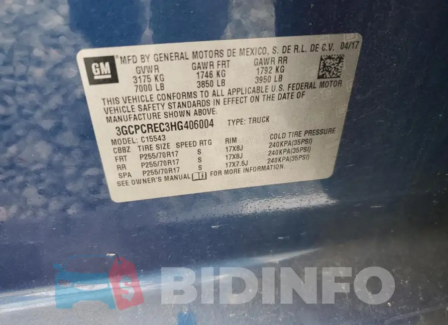 3GCPCREC3HG406004 Photo# 12
