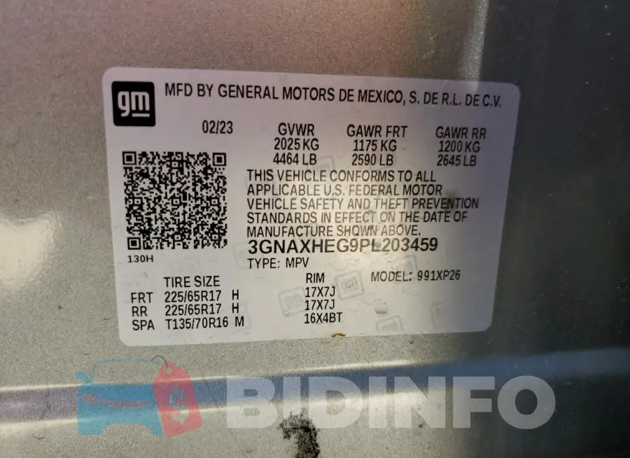 3GNAXHEG9PL203459 Photo# 12