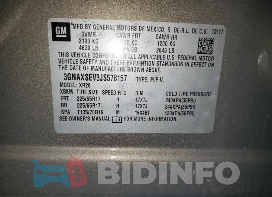 3GNAXSEV3JS578157 Photo# 14