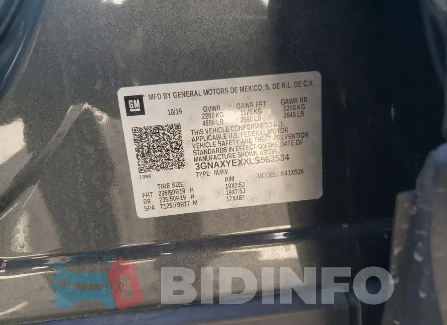 3GNAXYEXXLS563534 Photo# 13