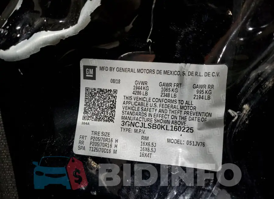 3GNCJLSB0KL160225 Photo# 13