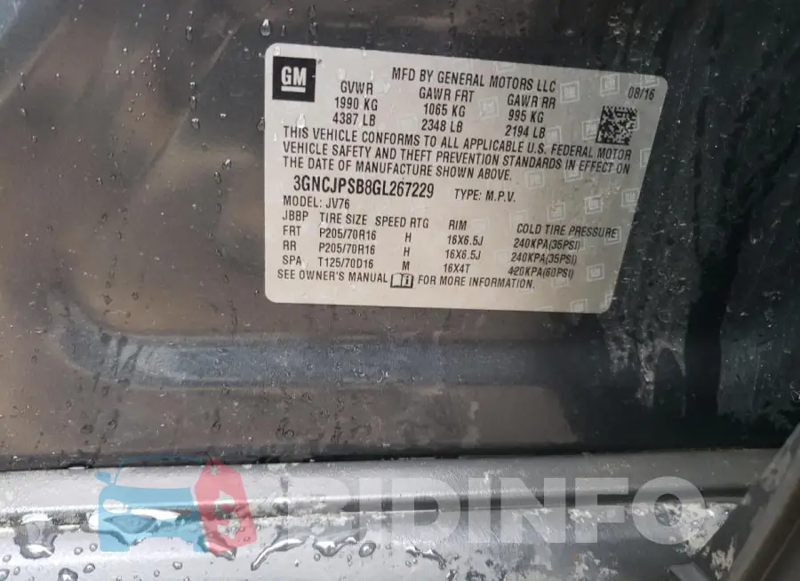 3GNCJPSB8GL267229 Photo# 12