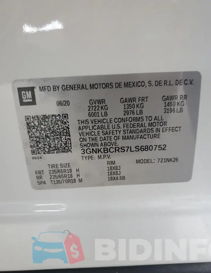 3GNKBCRS7LS680752 Photo# 13