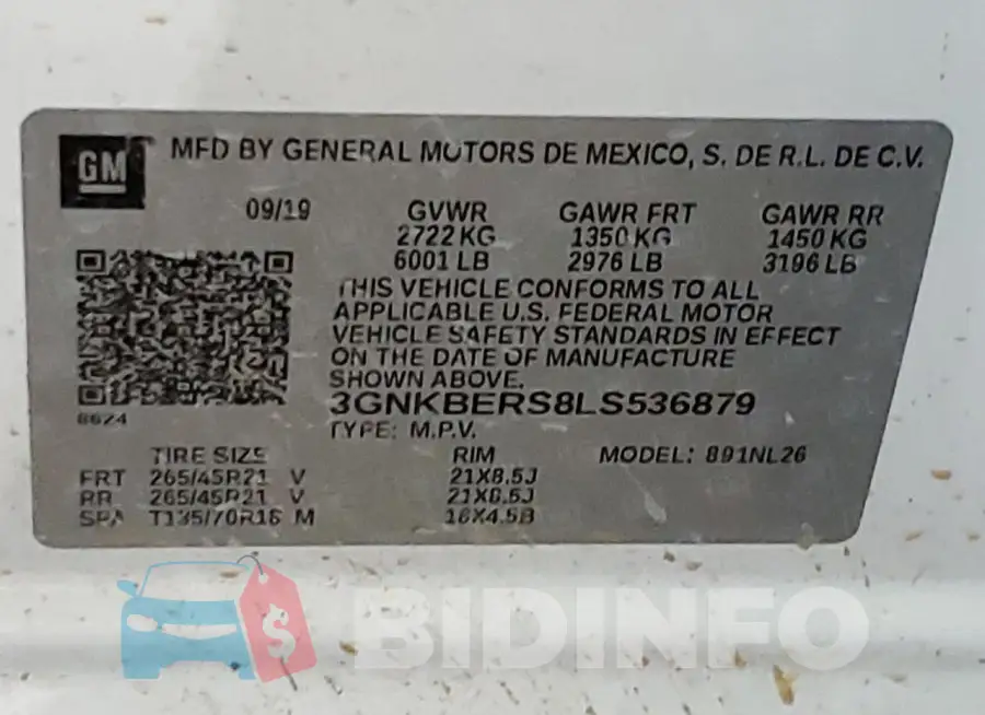 3GNKBERS8LS536879 Photo# 13
