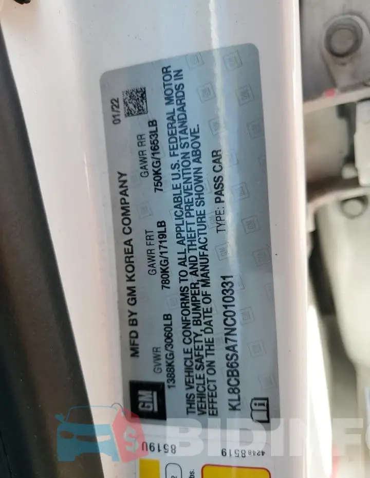 KL8CB6SA7NC010331 Photo# 13