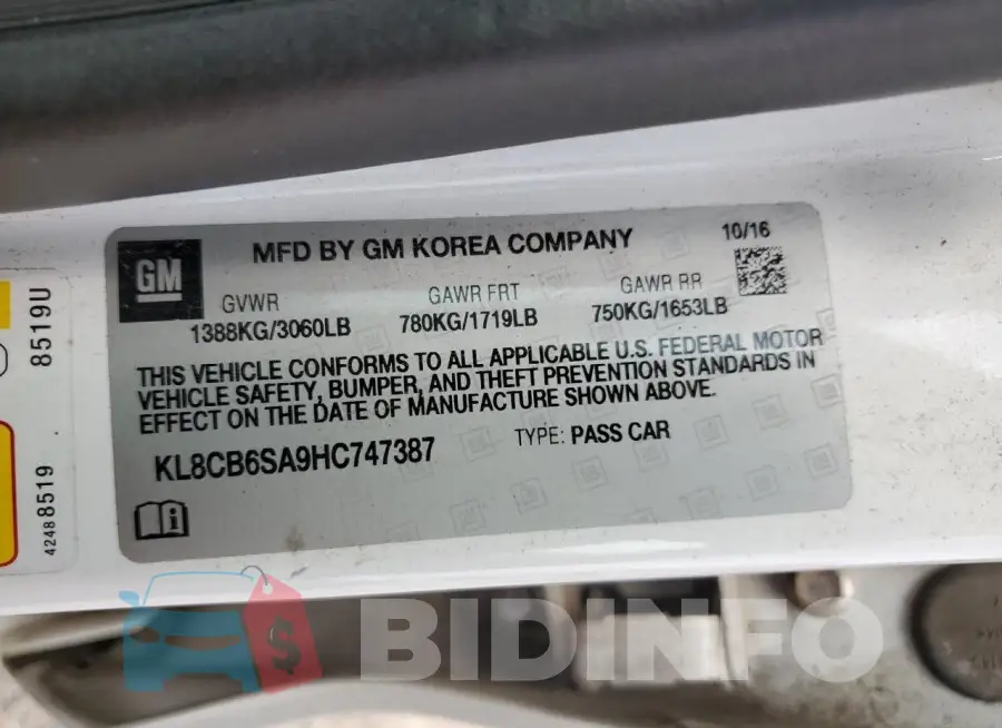 KL8CB6SA9HC747387 Photo# 12