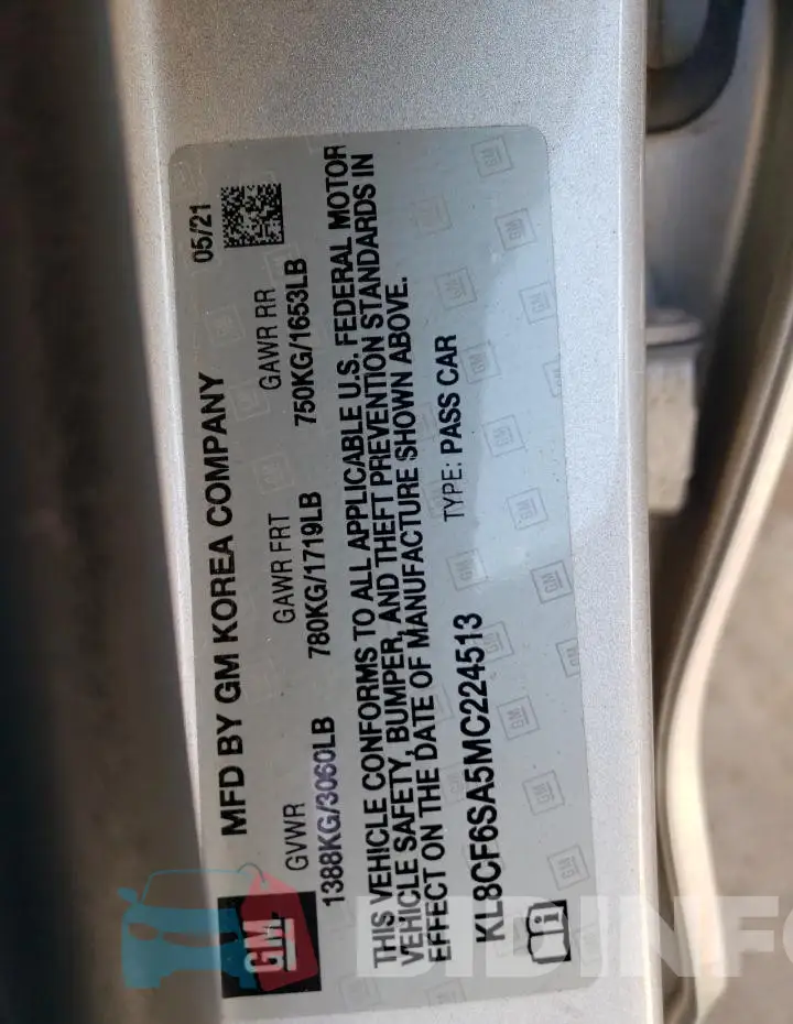 KL8CF6SA5MC224513 Photo# 12