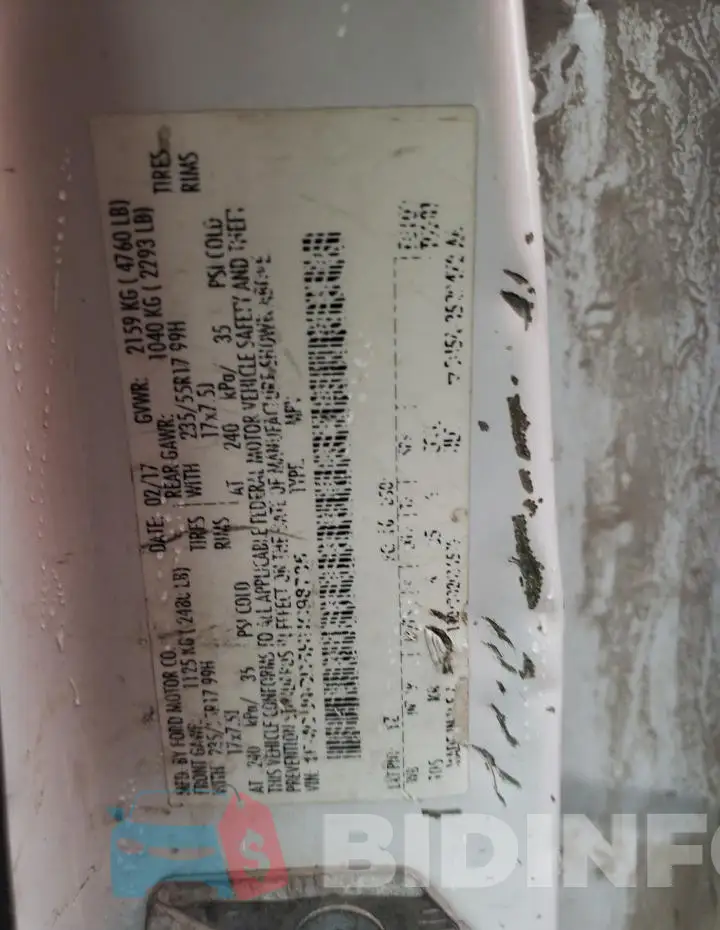 1FMCU9GD5HUC98785 Photo# 12