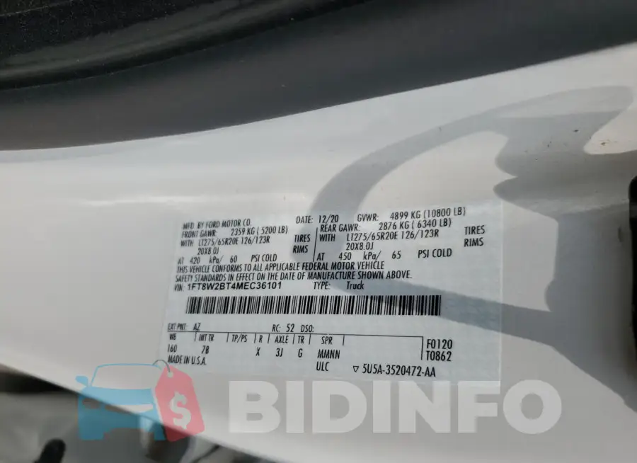 1FT8W2BT4MEC36101 Photo# 12